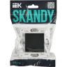 Выключатель 1-клавишный проходной IEK SKANDY 10А SK-V02Bl черный SK-V12-0-10-K02